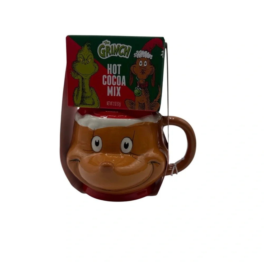 MAX THE DOG GRINCH HOT COCOA MUG SET – TEN ACRE GIFTS 2024 NEW IN BOX